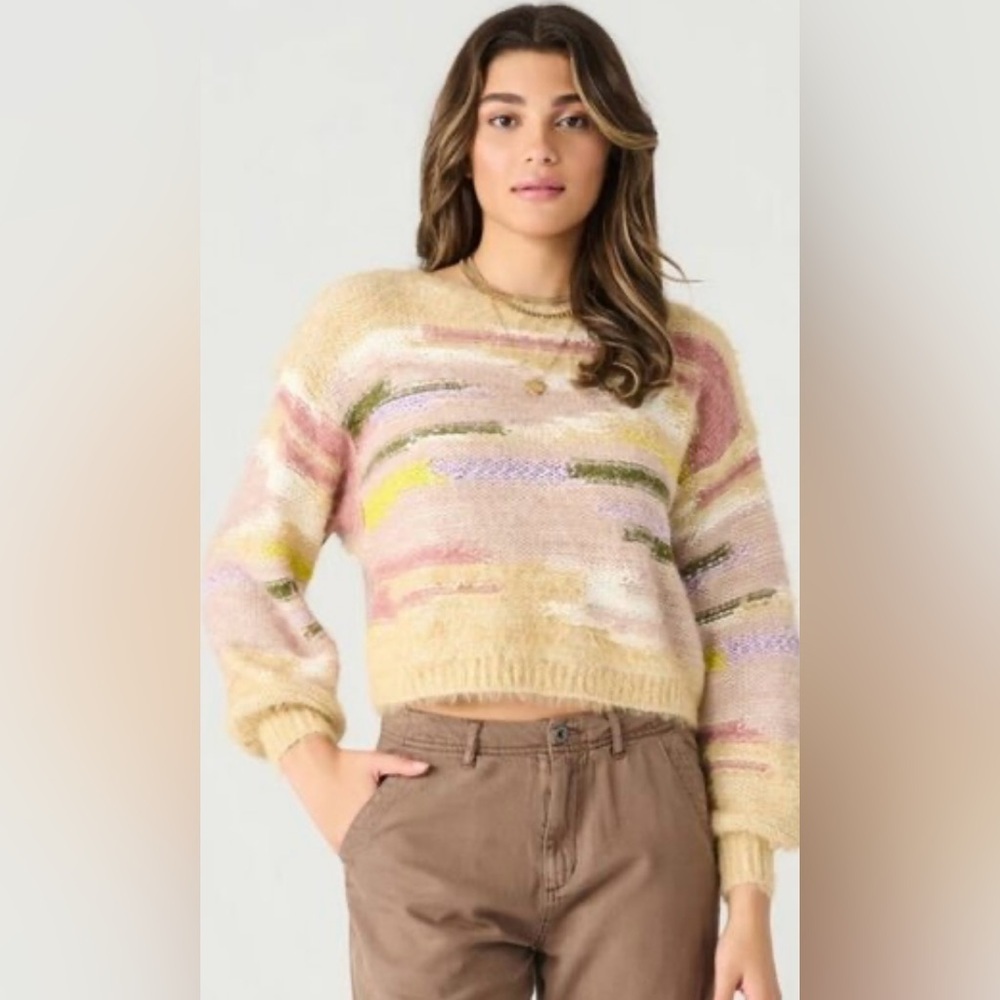 Pilcro Multicolor Crew Neck Sweater